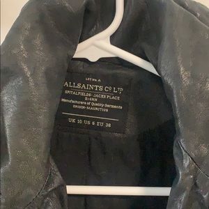 All saints Black leather jacket